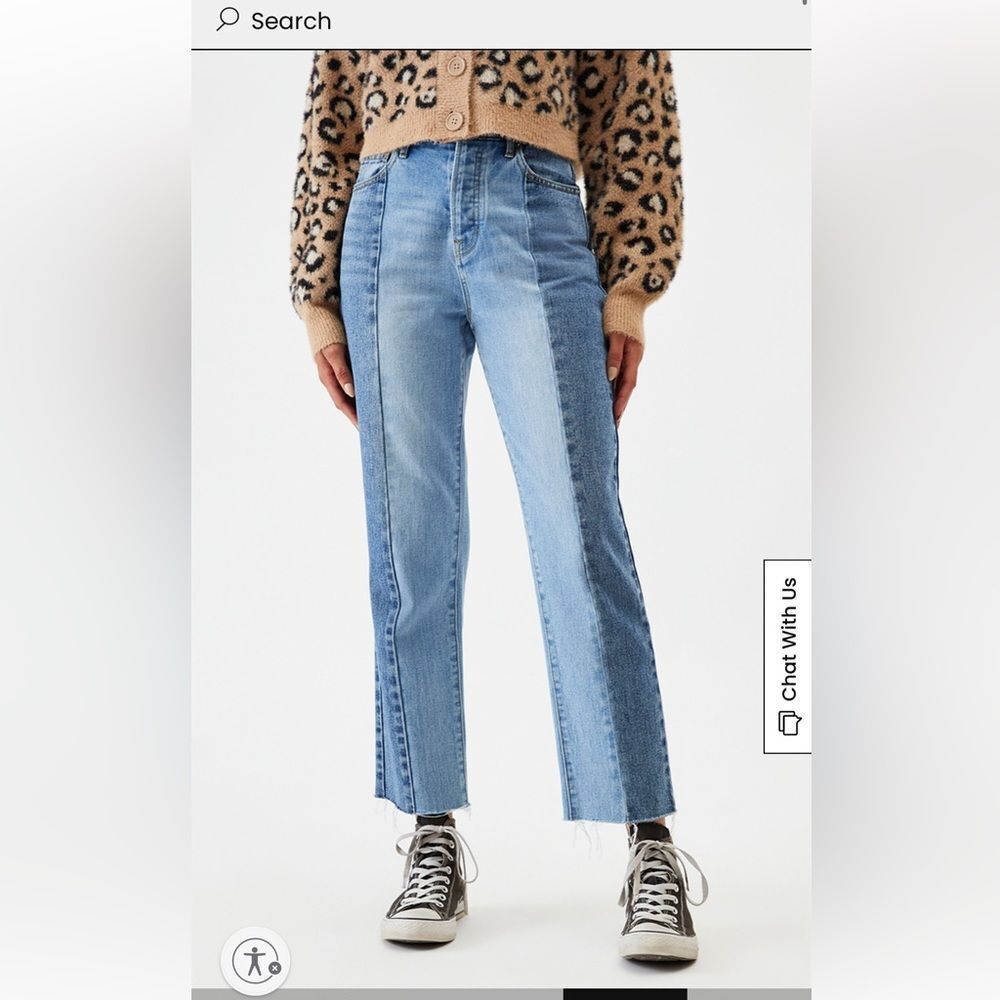 PacSun Two Panel High Waisted Straight Leg Jeans